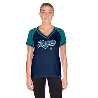 Women's New Era  Navy Seattle Mariners Gameday V-Neck T-Shirt