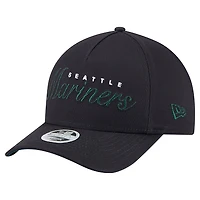 Women's New Era Navy Seattle Mariners Metallic A-Frame 9FORTY Adjustable Hat