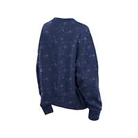 Women's New Era  Navy Seattle Mariners Throwback Oversized Boxy Sweatshirt