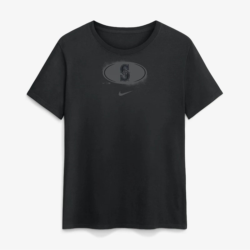 Women's Nike Black Seattle Mariners on Cotton T-Shirt