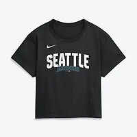 Women's Nike Black Seattle Mariners Mod Cropped T-Shirt