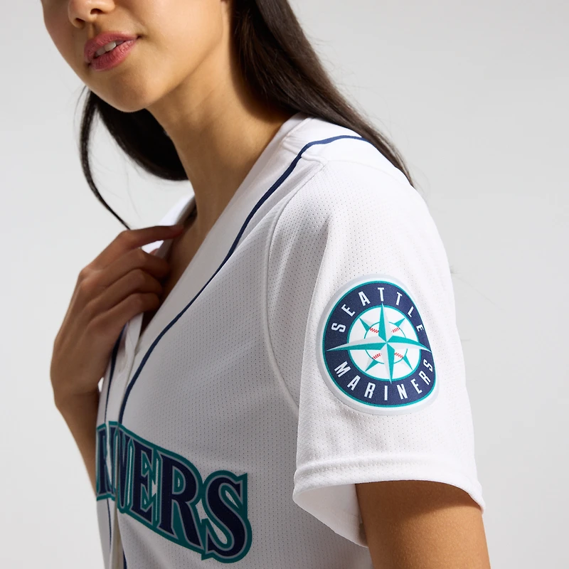 Maillot Nike Cal Raleigh pour femme, édition limitée, blanc, Seattle Mariners Domicile
