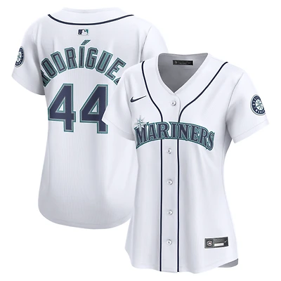 Maillot Nike Julio Rodríguez blanc domicile des Seattle Mariners pour femme