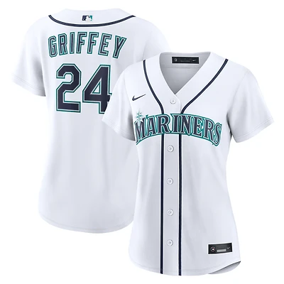 Maillot réplique domicile Nike Ken Griffey Jr. blanc des Mariners de Seattle pour femme