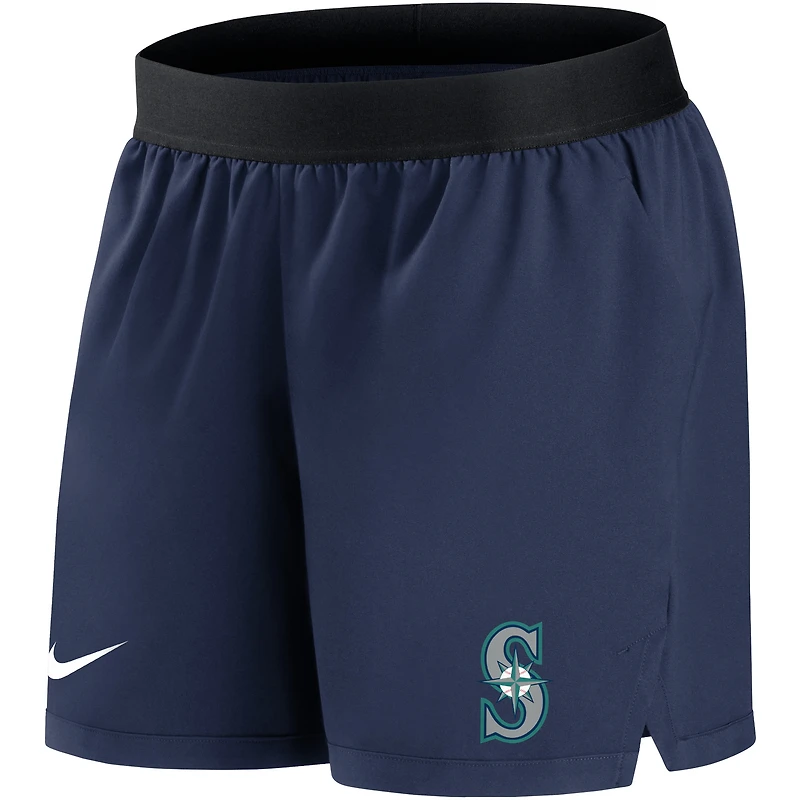 Women's Nike Navy Seattle Mariners Authentic Collection Flex Vent Max Performance Shorts