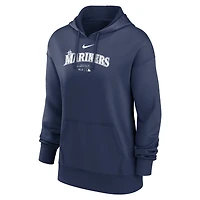 Sweat à capuche Nike bleu marine Seattle Mariners Authentic Collection Performance pour femme