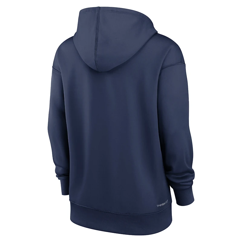 Sweat à capuche Nike bleu marine Seattle Mariners Authentic Collection Performance pour femme