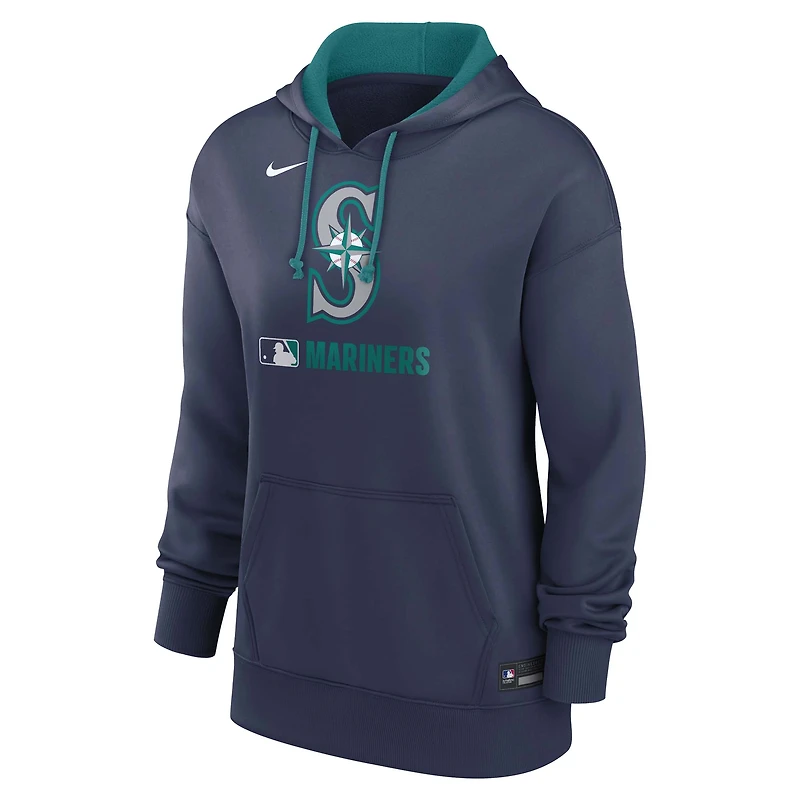 Women's Nike Navy Seattle Mariners Authentic Collection Therma Hoodie