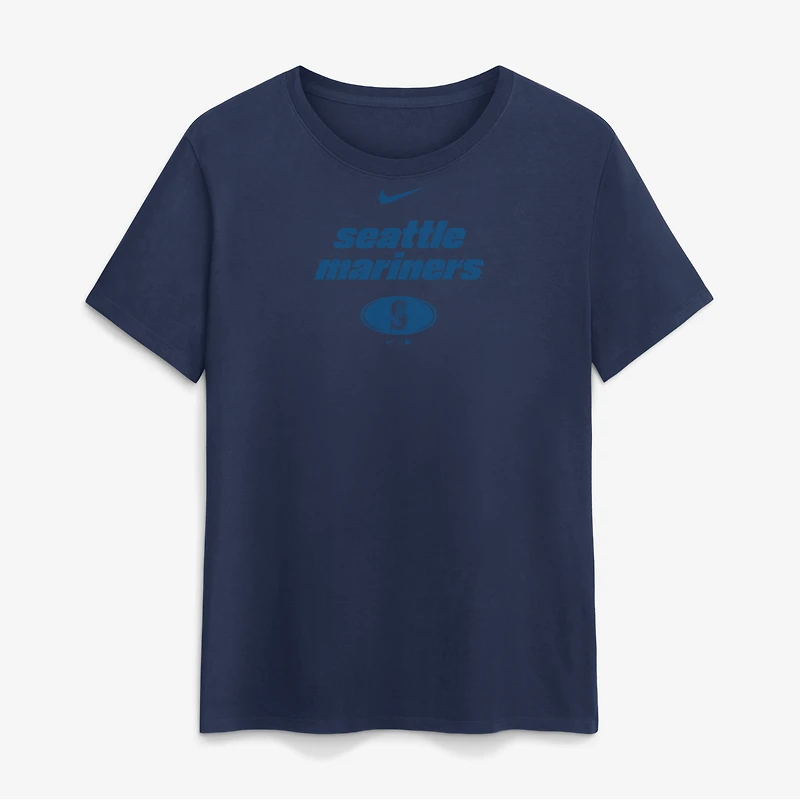 Women's Nike Navy Seattle Mariners Globe Logo T-Shirt