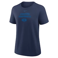 Women's Nike  Navy Seattle Mariners Globe Logo T-Shirt