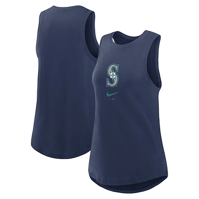 Women's Nike Navy Seattle Mariners Legacy Icon High Neck Performance Tank Top