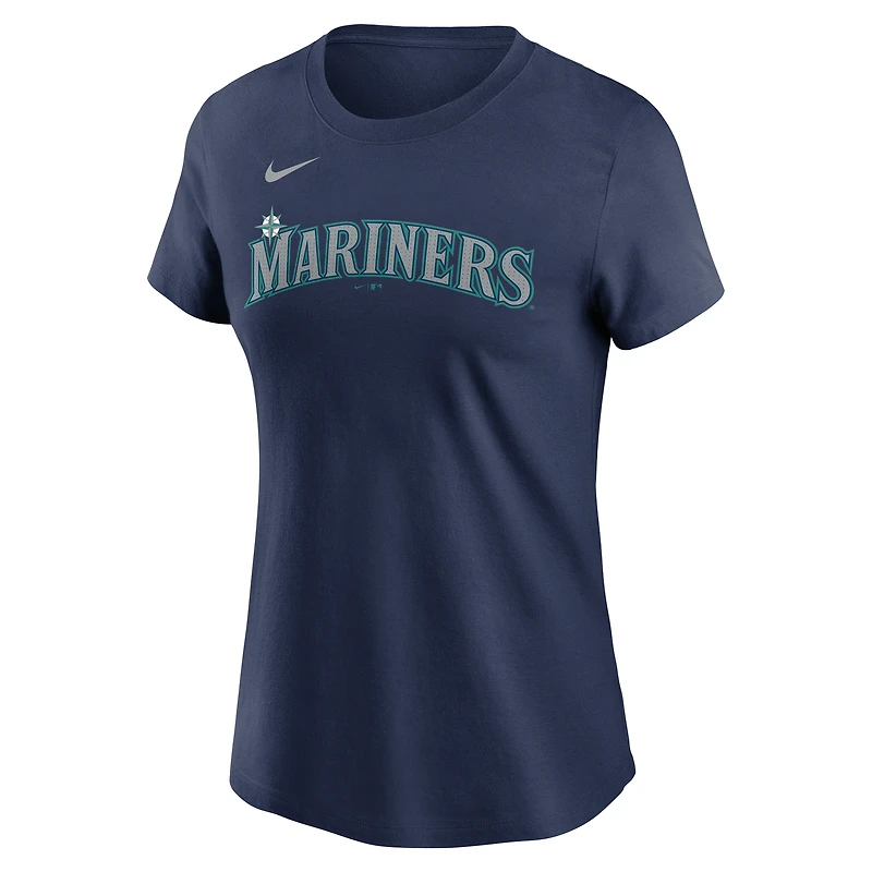 Women's Nike Randy Arozarena Navy Seattle Mariners Cooperstown Collection Fuse Name & Number T-Shirt