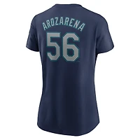 T-shirt Nike pour femme Randy Arozarena bleu marine Seattle Mariners Cooperstown Collection Fuse avec nom et numéro