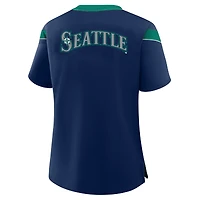 Women's Profile Navy Seattle Mariners Plus Lace-Up T-Shirt