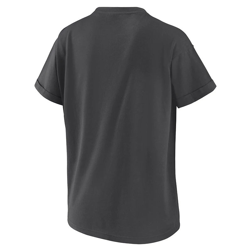 Women's WEAR by Erin Andrews Charcoal Seattle Mariners Domestic Box Color Boyfriend T-Shirt