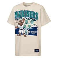 Youth Mitchell & Ness  Cream Seattle Mariners Step Back Up Mascot T-Shirt