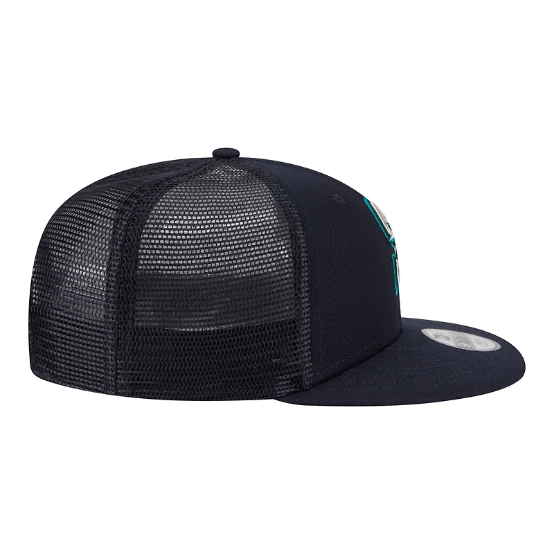 Youth New Era  College Navy Seattle Mariners 9FIFTY Trucker Snapback Hat