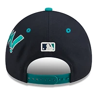 Youth New Era Navy/Teal Seattle Mariners 2025 MLB Diamond Hero Edition A-Frame 9FORTY Adjustable Hat