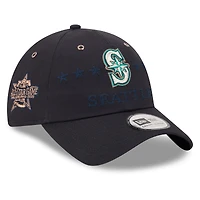 Casquette New Era bleu marine Seattle Mariners, édition spéciale match des étoiles de la MLB 2026, pour jeunes, style classique et décontractée.