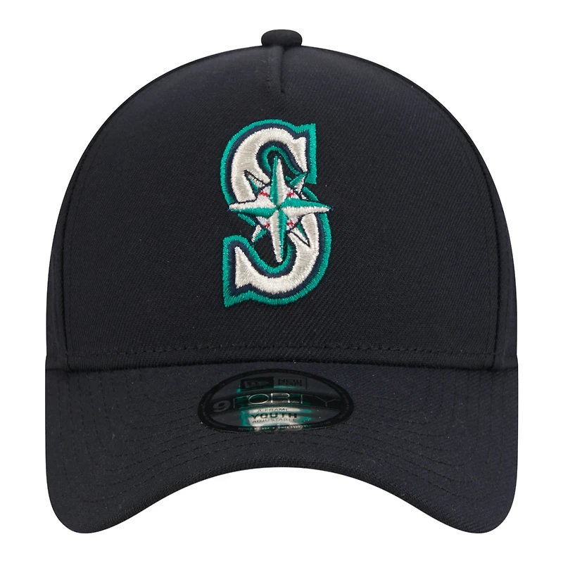 Youth New Era Navy Seattle Mariners 9FORTY A-Frame Adjustable Hat