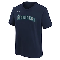 Youth Nike  Athletic Navy Seattle Mariners Wordmark T-Shirt