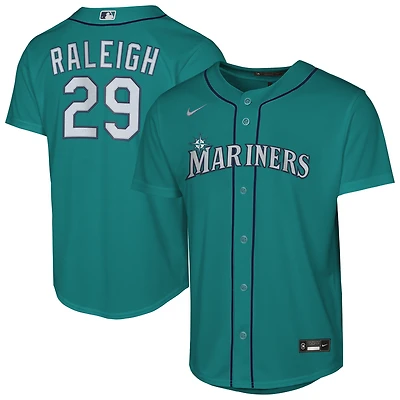 Maillot réplique alternatif Nike Cal Raleigh Teal Seattle Mariners pour jeunes