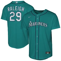 Maillot réplique alternatif Nike Cal Raleigh Teal Seattle Mariners pour jeunes