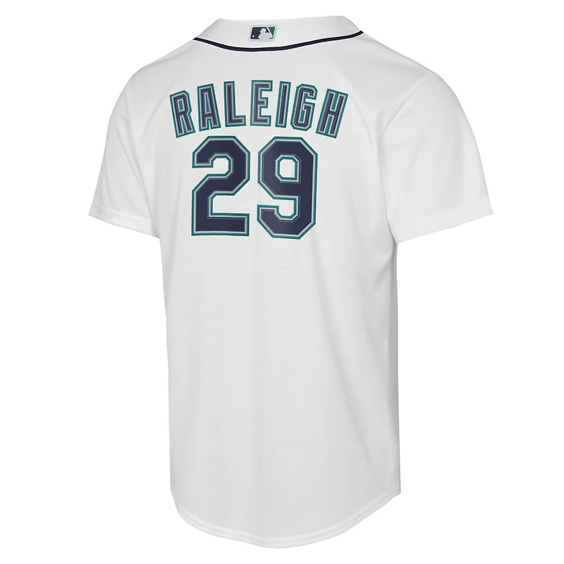 Youth Nike Cal Raleigh White Seattle Mariners Baseline Jersey