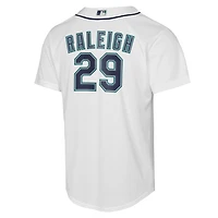 Youth Nike Cal Raleigh White Seattle Mariners Baseline Jersey
