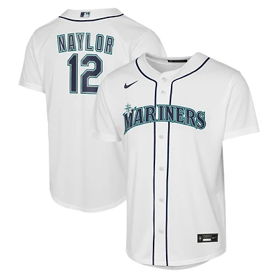 Maillot de base Nike Josh Naylor blanc des Mariners Seattle pour jeunes