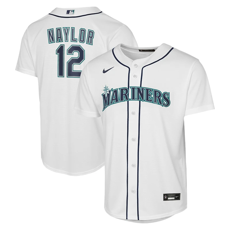 Youth Nike Josh Naylor White Seattle Mariners Home Baseline Jersey
