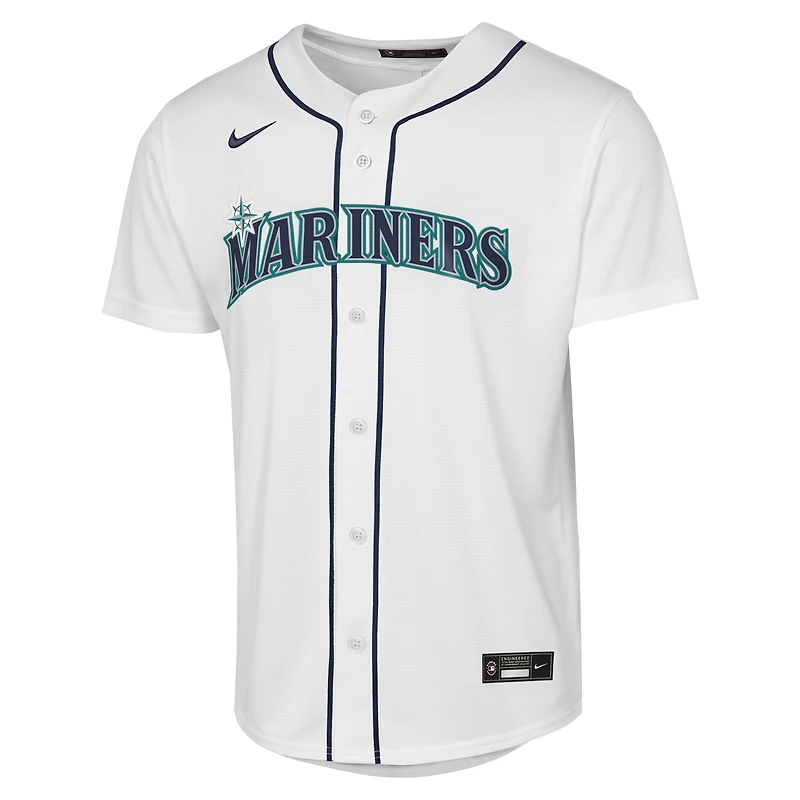 Maillot domicile Nike Josh Naylor blanc des Mariners de Seattle pour jeunes