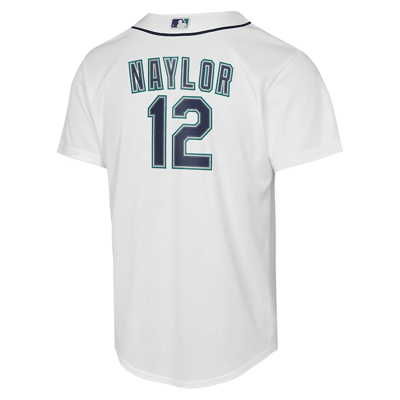 Maillot domicile Nike Josh Naylor blanc des Mariners de Seattle pour jeunes