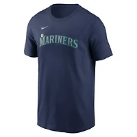 T-shirt Nike Julio Rodríguez pour enfant, bleu marine, Seattle Mariners, domicile, nom et numéro du joueur