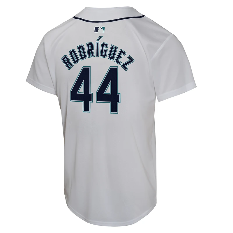 Maillot de joueur match à domicile Nike Julio Rodríguez pour jeunes des Seattle Mariners, blanc
