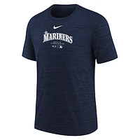 T-shirt Nike bleu marine Seattle Mariners Authentic Collection Practice Performance pour jeune