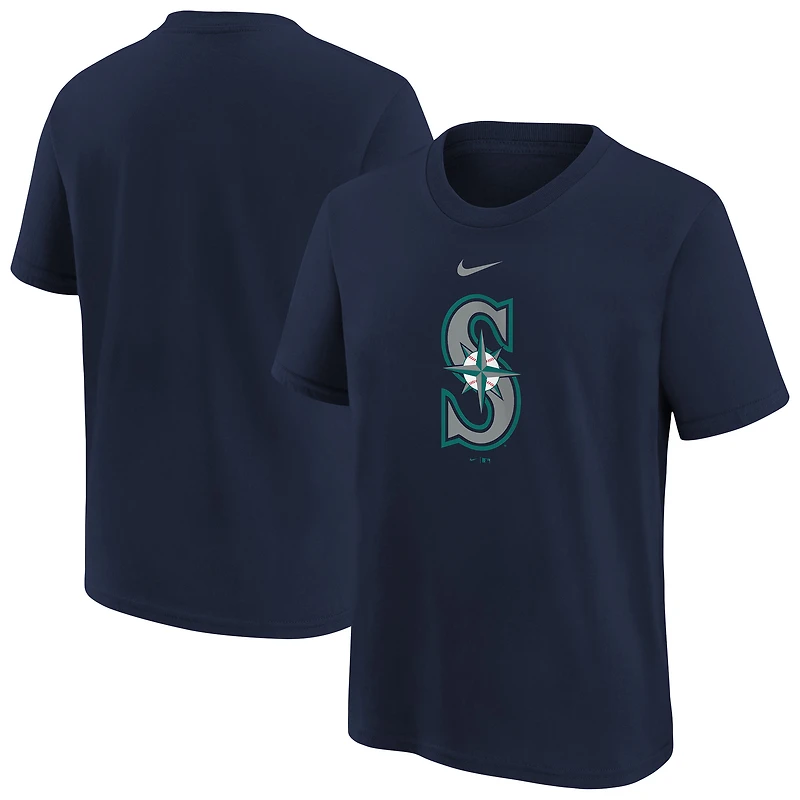 Youth Nike Navy Seattle Mariners Large Logo T-Shirt