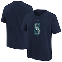 Youth Nike  Navy Seattle Mariners Large Logo T-Shirt