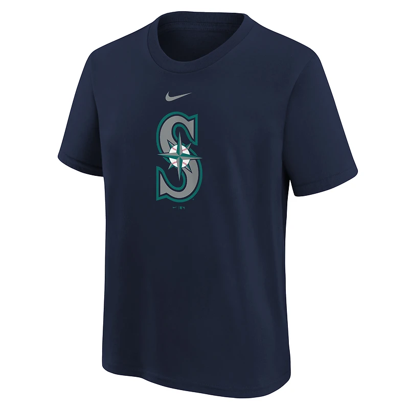 Youth Nike Navy Seattle Mariners Large Logo T-Shirt