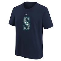 Youth Nike  Navy Seattle Mariners Large Logo T-Shirt