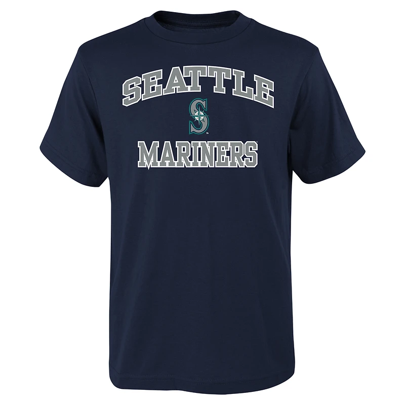 Youth Outerstuff Navy Seattle Mariners Heart & Soul T-Shirt