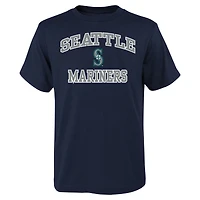 Youth Outerstuff Navy Seattle Mariners Heart & Soul T-Shirt