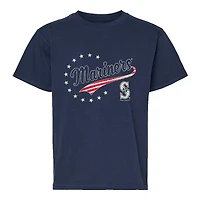 Youth Soft as a Grape Navy Seattle Mariners Americana T-Shirt
