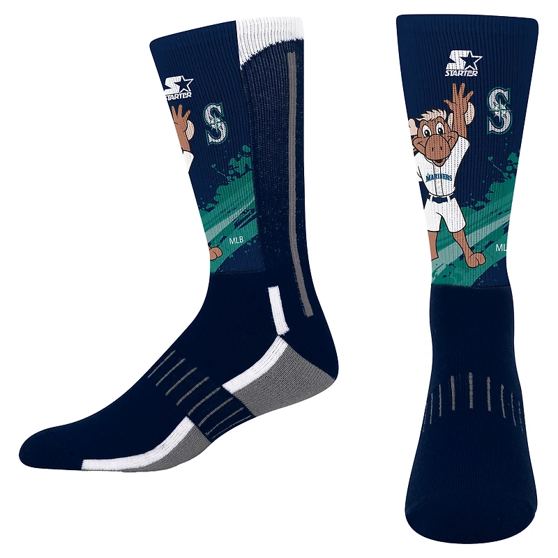 Chaussettes montantes Youth Starter Navy Seattle Mariners Phenom Mascot Color Splash