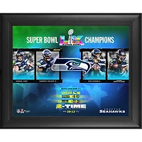 Collage encadré 33 x 41 cm « En route vers le Super Bowl » des Seahawks de Seattle, champions du Super Bowl LX