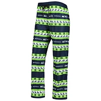 FOCO College Navy Seattle Seahawks Wordmark Ugly Pyjama pour femme