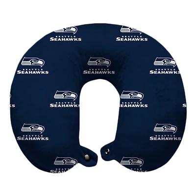 Blue Seattle Seahawks Polyester-Fill Travel Pillow