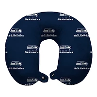 Blue Seattle Seahawks Polyester-Fill Travel Pillow