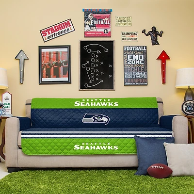 Protège-canapé bleu Seattle Seahawks