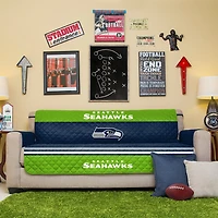 Protège-canapé bleu Seattle Seahawks